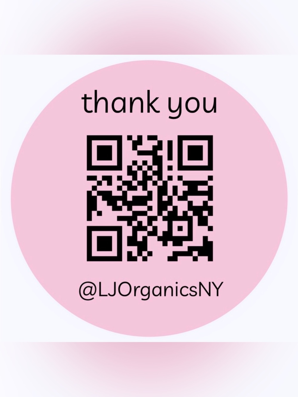 50 CUSTOM STICKERS - 2” ROUND - ‘THANK YOU’ - W/ YOUR QR CODE & CLOSET NAME